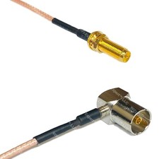 RG316 RP-SMA Female Long to DVB Pal Female Angle RF Cable Rapid-SHIP LOT