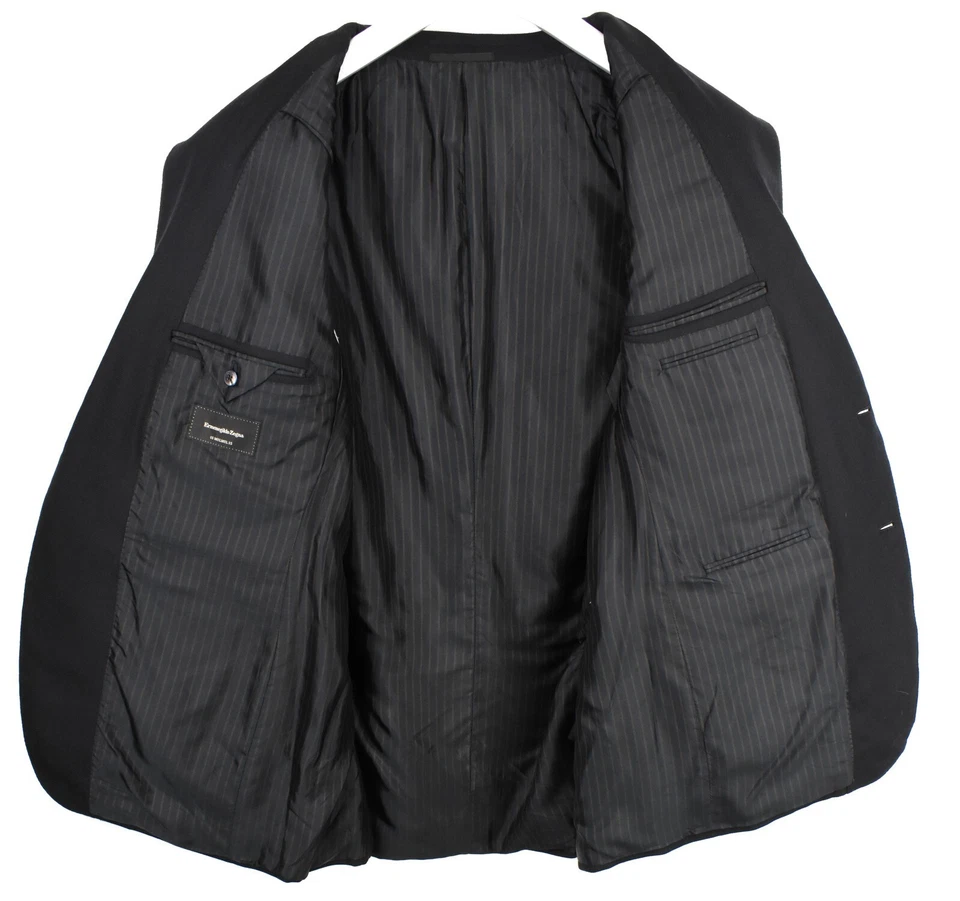 ERMENEGILDO ZEGNA Fit Mila Blazer Herren EU 56 Wolle Seide Gefüttert Einreihig - Bild 4 von 4