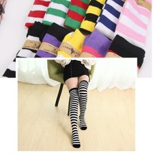 Women Football Basketball Baseball Sport Over Knee Thigh High Warm Striped Socks
