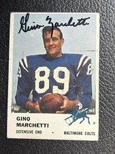 Gino Marchetti Signed Autographed 1961 FLEER Card # 37  COLTS