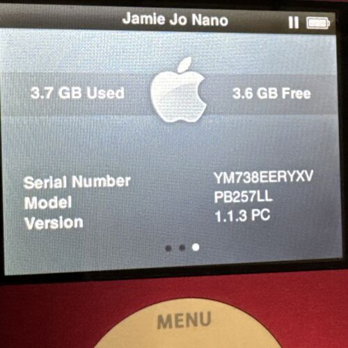 Apple iPod Nano A1236 (PRODUCT) RED 8GB Special Edition 3rd Gen (MB257LL/A) - Picture 9 of 10