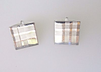 Men s Stainless Steel Men's Laser cut Cufflinks