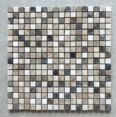 Mix Marmor 15 x 15 mm Mosaikplatte 305x305 mm C125