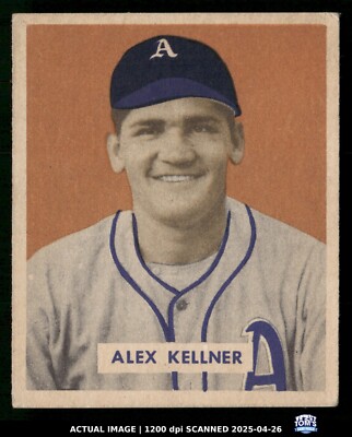 1949 Bowman #222 ALEX KELLNER Philadelphia Athletics RC NM