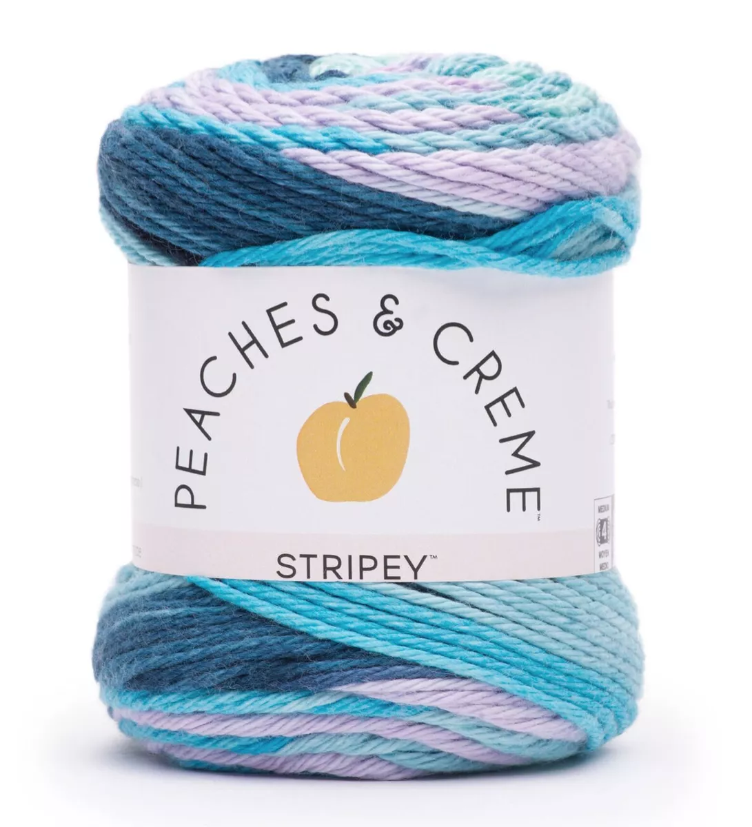 Peaches And Cream Stripey 2 oz 102 Yds.100% Cotton Yarn, Evening Sea