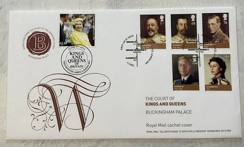 GB QEII 2012 Twinned House Of Windsor Kings and Queens Cachet FDC Buckingham Pal
