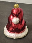 Vintage Glass Santa Hat With Holly Preowned Excellent Condition — photo 5