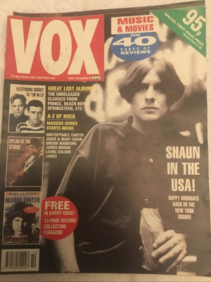 Vox 1st issue. Oct 1990 Happy Mondays Carter USM James Dylan Electronic 2-Tone