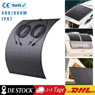 Solarpanel 480w 960w Flexibel Solarmodule für Wohnmobil Boot Balkon Camping