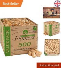 Eco-Friendly Firelighters 500 Count - Instant Ignition, Perfect for All Fires 0.08 per lighter