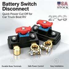 2pcs Battery Disconnect Switch 12v 24v Kill Cut Off For Car Rv Truck