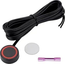 12V/24V Round Waterproof Momentary Car Horn Push Button Color: flat button