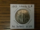 1943 WALKING LIBERTY HALF DOLLAR HIGH GRADE COIN  AU Details A104