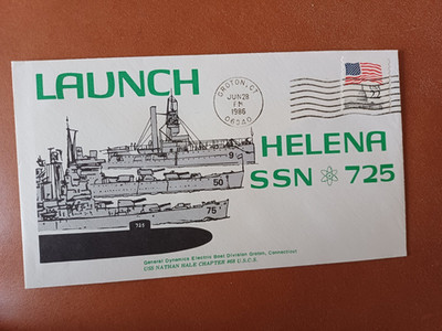 US Navy: USS Helena (SSN 725) , Launching (1986) #11