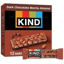 Healthy Snacks Bars, Dark Chocolate Mocha Almond, Gluten Free, Low Sugar, Hig...