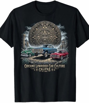 Aztec Sun Lowrider Cars Tee | Classic Lowrider Car Culture Shirt