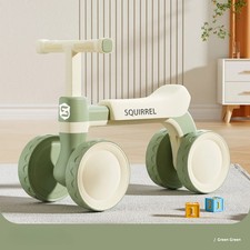 Baby Balance Bicycle 4-Wheel Pedeless Children 1-3 Birthday Gift