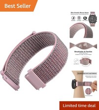 Durable 16mm Nylon Watch Band with Quick Release - Ideal for Sports in Sand Pink