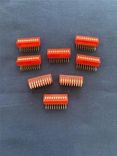 C&K  BD10AV 10 POSITION RIGHT ANGLE SLIDE DIP SWITCH (QTY 10) ***NEW***