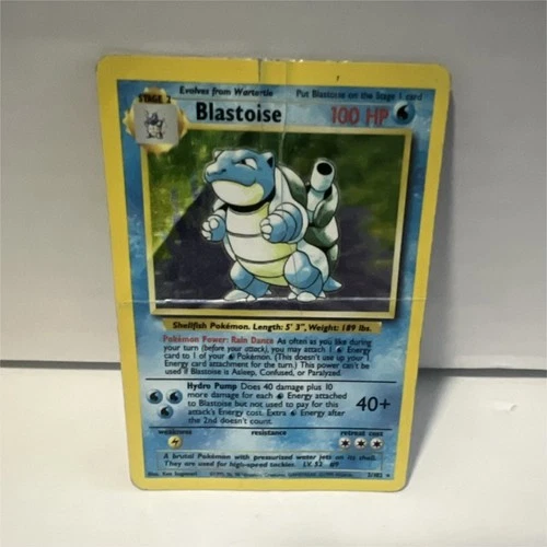 1999 Pokémon Base Set Blastoise 2/102 Holo Creased PSA 1 Contender –Vintage WOTC
