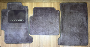 90-93 CB7 Honda Accord RED OEM Sedan Floor Mats Set of 3 FRONTS & 1 REAR