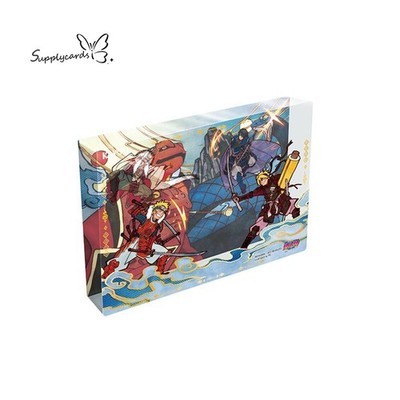 Kayou Naruto Boruto Anime Acrylic Brick Card Box Genuine Peripheral NEW Gift