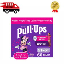 Pull-Ups Girls Potty Training Pants, Learning Layer, 5T-6T, 66 Count, Sealed Box