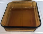 Vintage Anchor Hocking Amber 8x8x2 Square  1.5 QT Baking Dish
