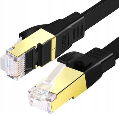 Cat 8 Flachkabel 3m Ethernet RJ45 U/UTP für TV Xbox PS5, 40 Gbit/s