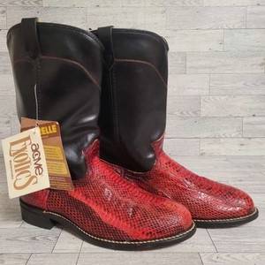 Red Snakeskin Cowboy Boots | eBay display picture 3