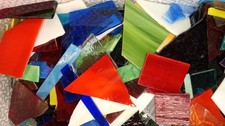 Mosaic Tiles Stained Glass Scraps for Crafts Bulk, Broken Glass Pieces