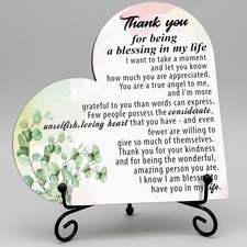 Thank You Gifts for Women, Being A Blessing in My Life Wood Heart Wood 1