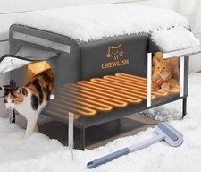 Outdoor Heated Cat House for Outside Cats Winter, 25'' Exceptional Thermal an...