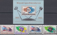 Rwanda Set & S/S UIT/ITU 1965 MNH-7,60 Euro