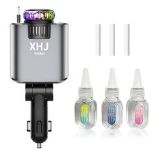 Car Air Freshener Usb Charger Retractable Cable Led Star Light Auto Diffuser