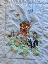 Vintage Dundee Disney Bambi And Friends Baby Crib Blanket Comforter USA
