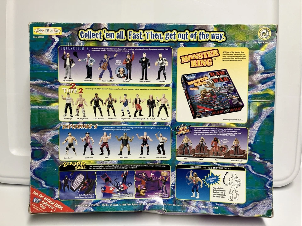 1998 WWF WWE Jakks Go Mental Box Set Stone Cold Dude Love Undertaker HHH Sealed - Image 2 of 4