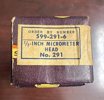 #ad Brown amp; Sharpe No. 291 Micrometer Head 0 1 2 in Mechanical 0.001 in Res $80.00