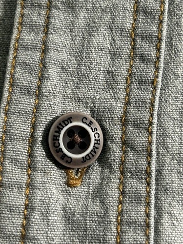 CE Schmidt Workwear Men’s Short Sleeve Button Chambray Shirt Gray Size XL - Picture 5 of 6