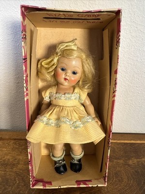 Vintage 1950s Vogue Strung Ginny Doll In Box Kindergarten Series