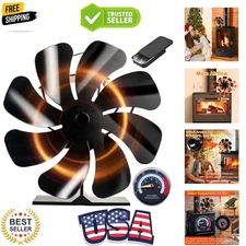 Wood Stove Fan Heat Powered 8-Blade Stove Fan, Fireplace Fan for Wood Burning...