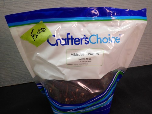 Crafters Choice Hibiscus Flowers For Soap Making Crafting 15 oz. Open Bag