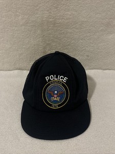 Vintage 80s Conrail Railroad Police Snap Back Cap/Hat Mesh Trucker FREE SHIP