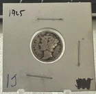 1925 P Mercury Silver Dime Circulated  1J