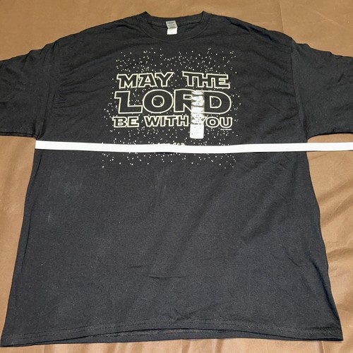Gildan T-Shirt Kerusso: May The Lord Be With You- Men’s Size 2XL Black New - Picture 4 of 10