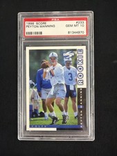 PSA gem mint 10  1998 Score - Rookie Peyton Manning #233 (RC)