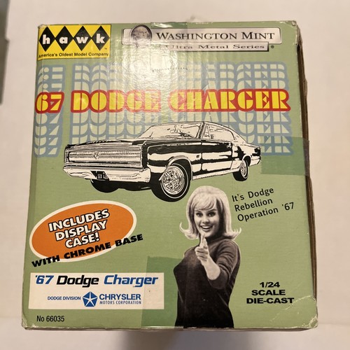 1967 Dodge Charger Die Cast Model By Hawk, Washington Mint 1:24 Scale 2007 - Picture 7 of 12