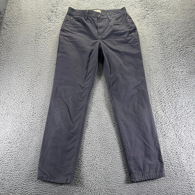 Blue Mountain Pant Womens 4 Gray Cotton Chino Straight Business Career Office