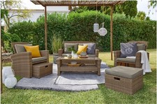 Garden Sofa Set Outdoor Rattan Couch 6 Seater Luxury Modular Furniture Patio Vic