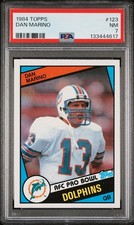 1984 TOPPS FOOTBALL DAN MARINO #123 Rookie Card PSA 7 Nr-Mint (Recently Graded). rookie card picture